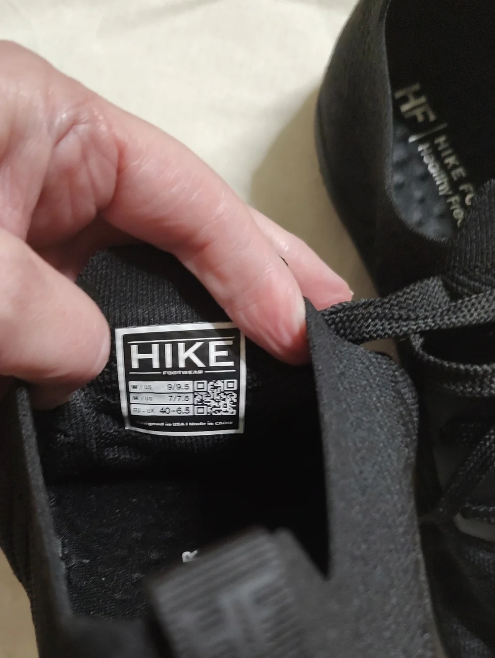 Hike Footwear Comforto Max Black Shoes Mens 7/7.5 Womens 9/9.5 EU 40